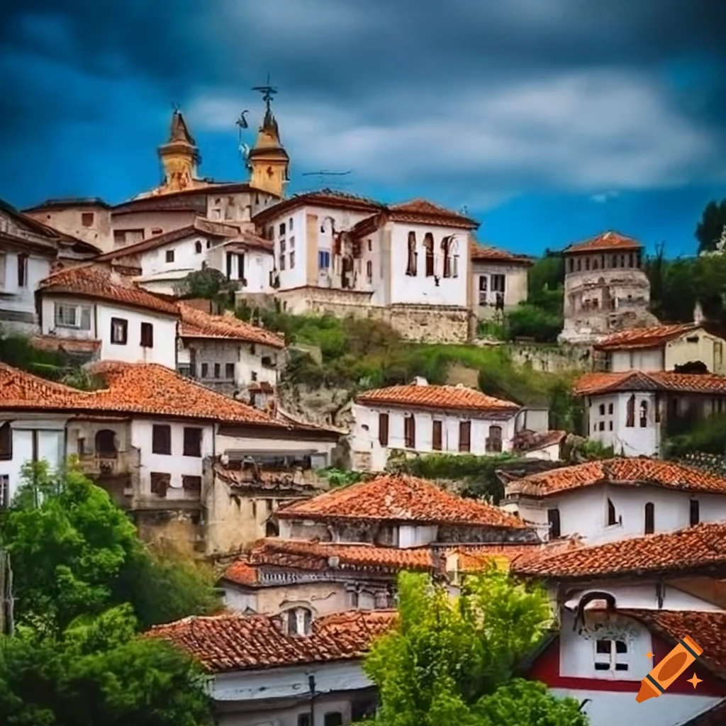 Veliko Tarnovo cityscape with Baroque architecture and Orthodox influences