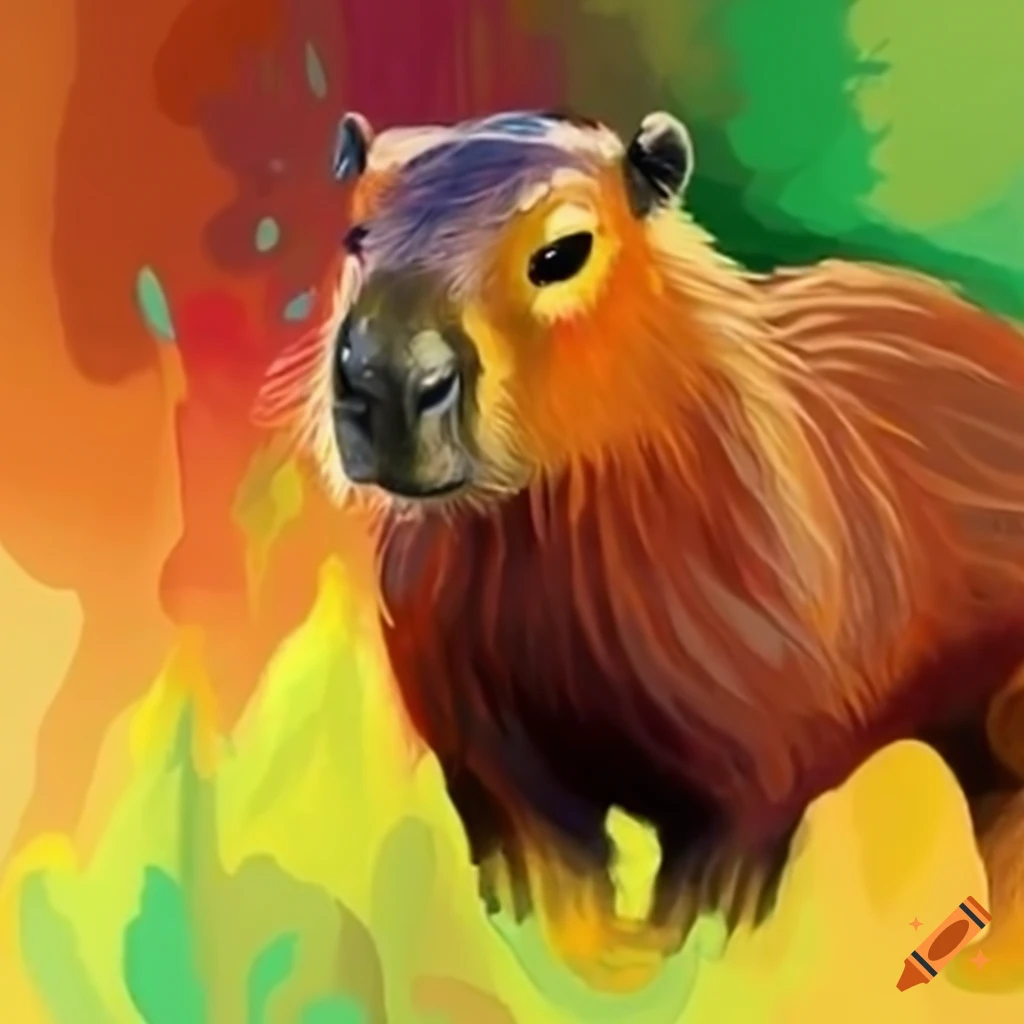 Detailed cute capybara