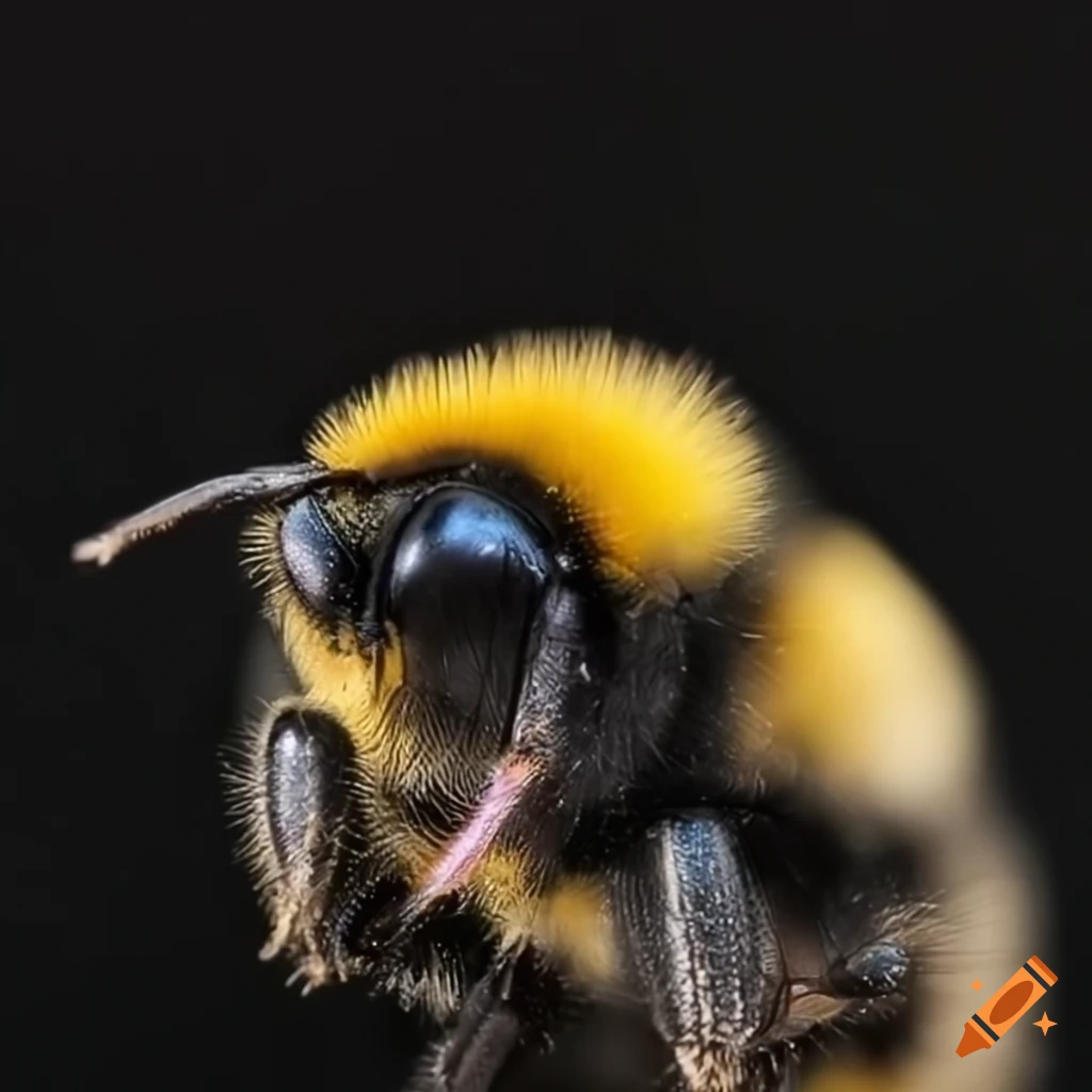Close-up of a realistic bumble bee