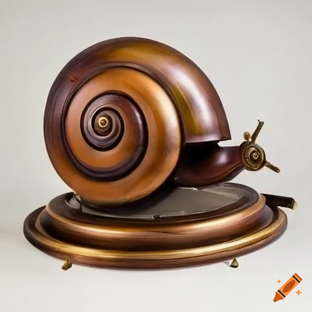 Art deco symmetrical snail machines with a steampunk twist