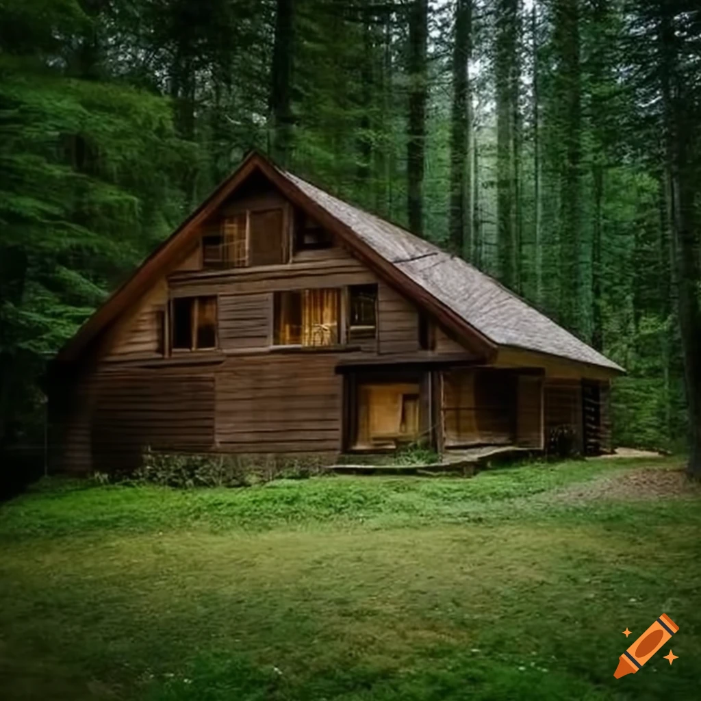 Beautiful house in the middle of a forest
