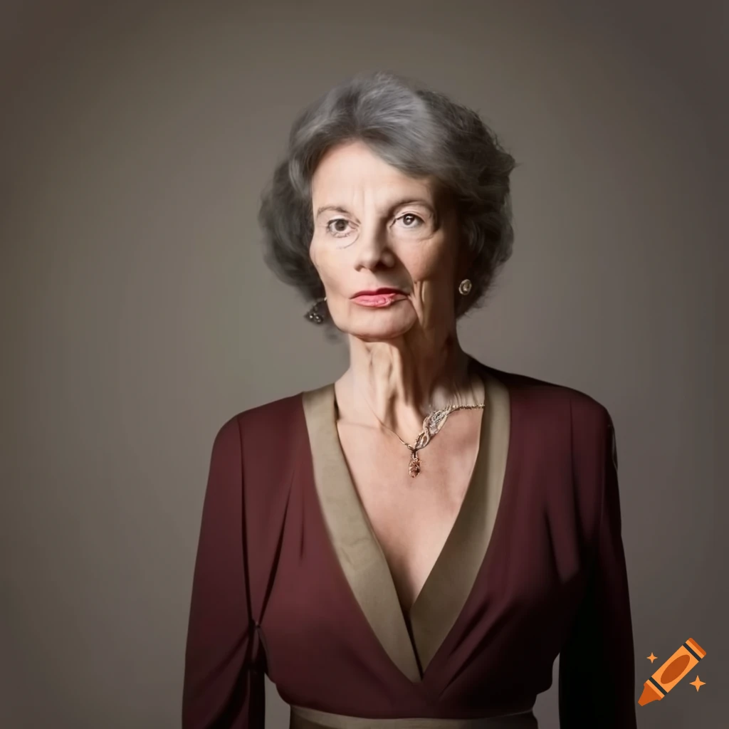 Portrait of a French intellectual woman, Carole Souvicoule, in elegant attire
