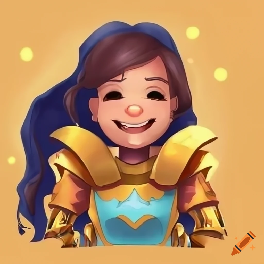 Character from Guardians of Emotions, Joy in golden armor