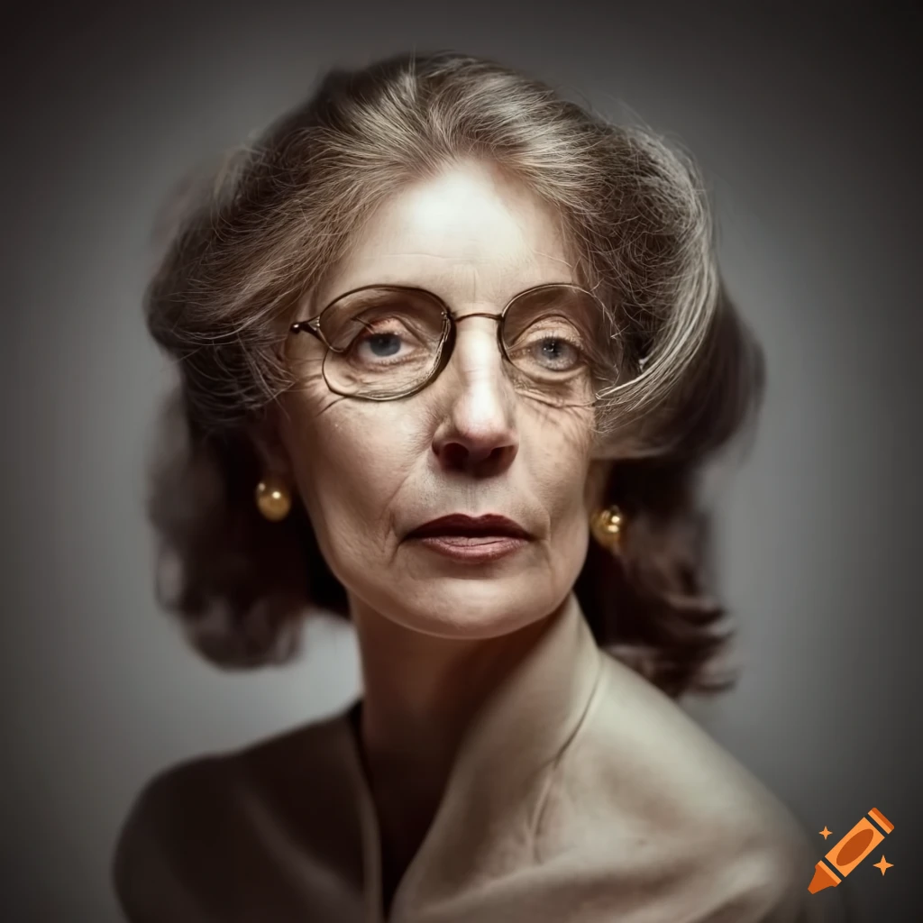 Portrait of a French intellectual woman, Carole Souvicoule, in elegant attire