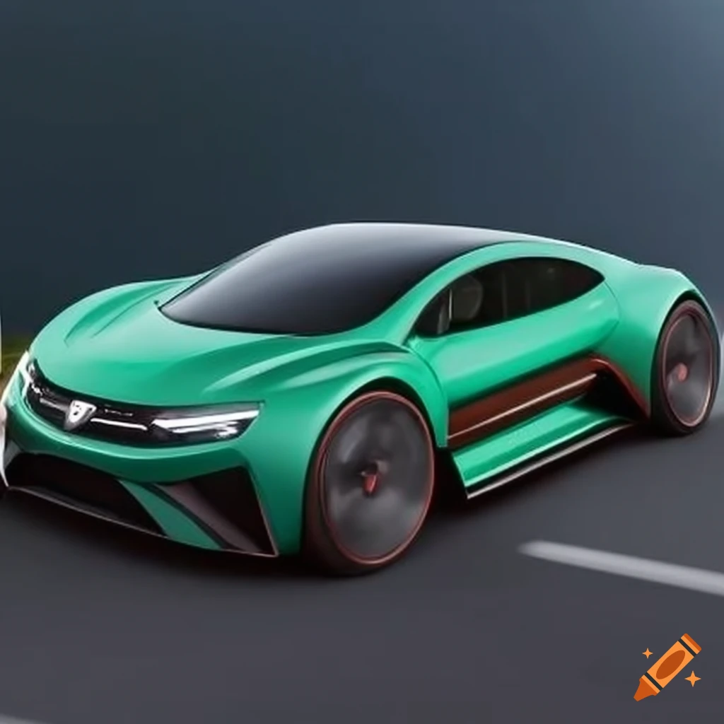 Dacia supercar in green sky on Craiyon