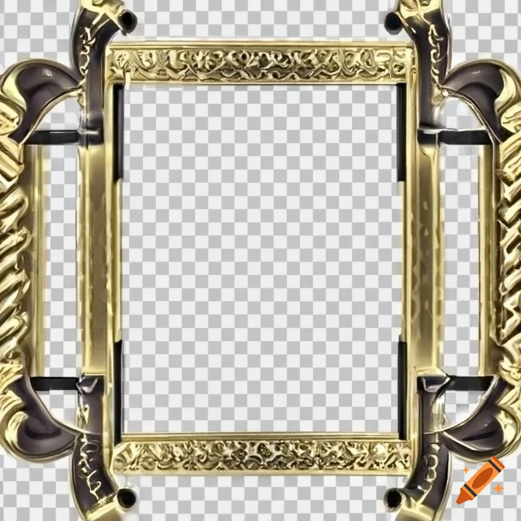 Shiny metallic gold Celtic knotwork border frame