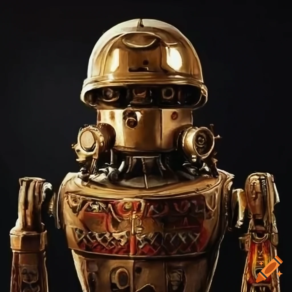 Robot in 1850's military uniform