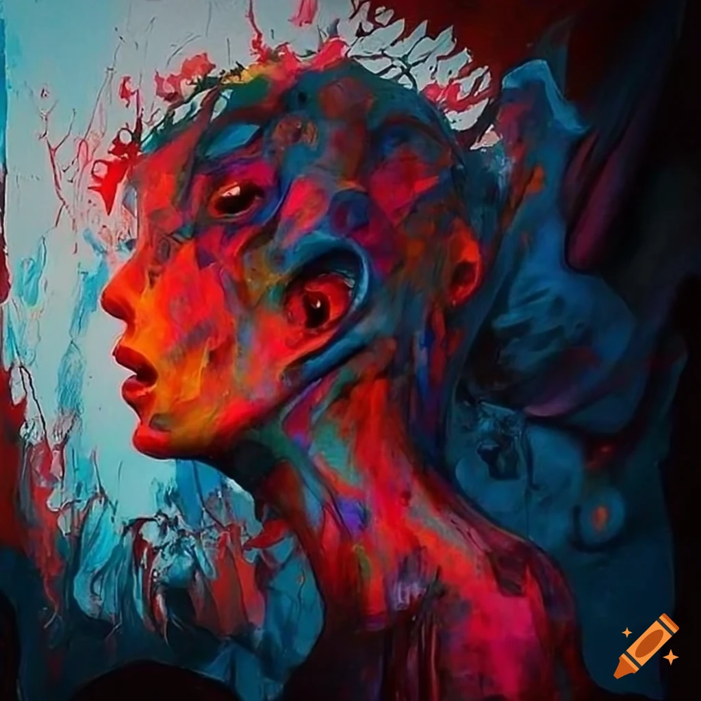 Abstract and dark cover art depicting anger