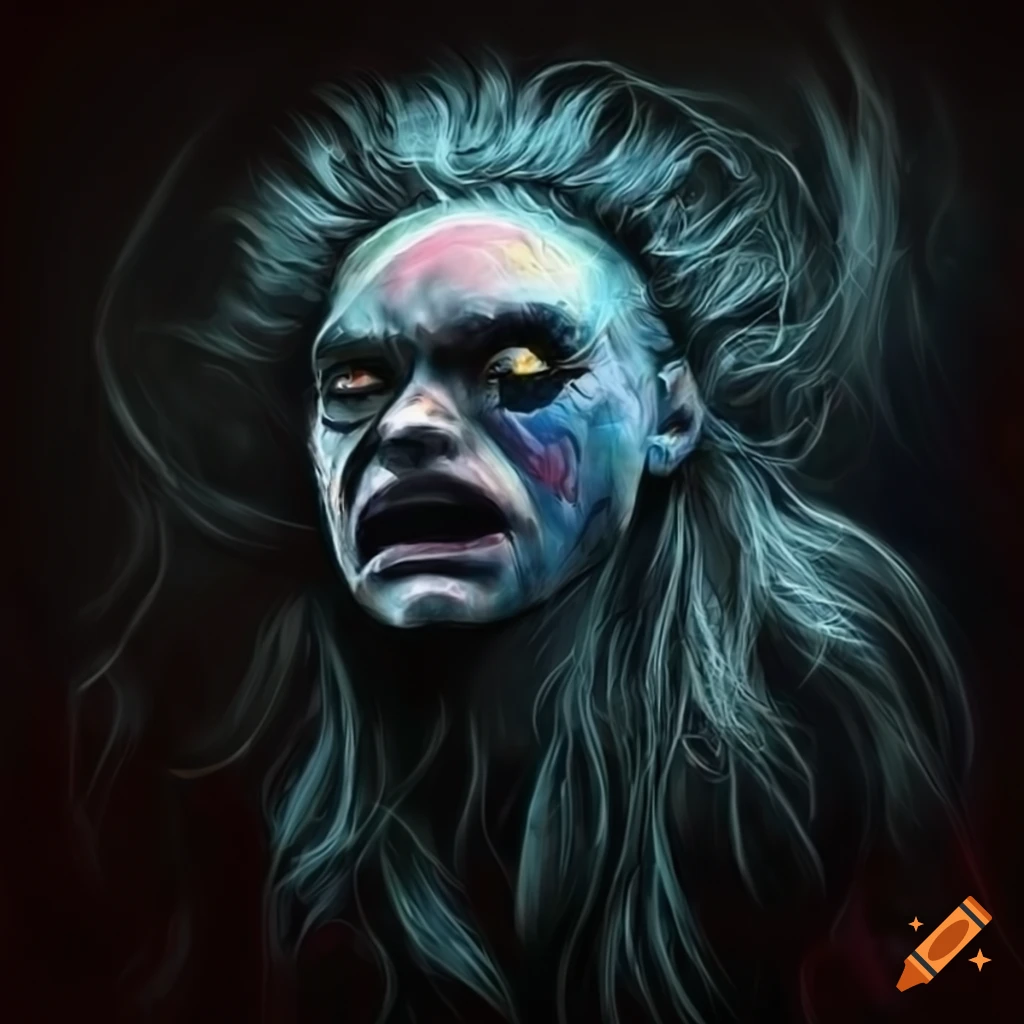 Abstract and dark art depicting anger in high quality