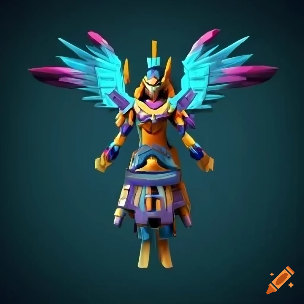 Stylized Aztec Valkyrie Mecha
