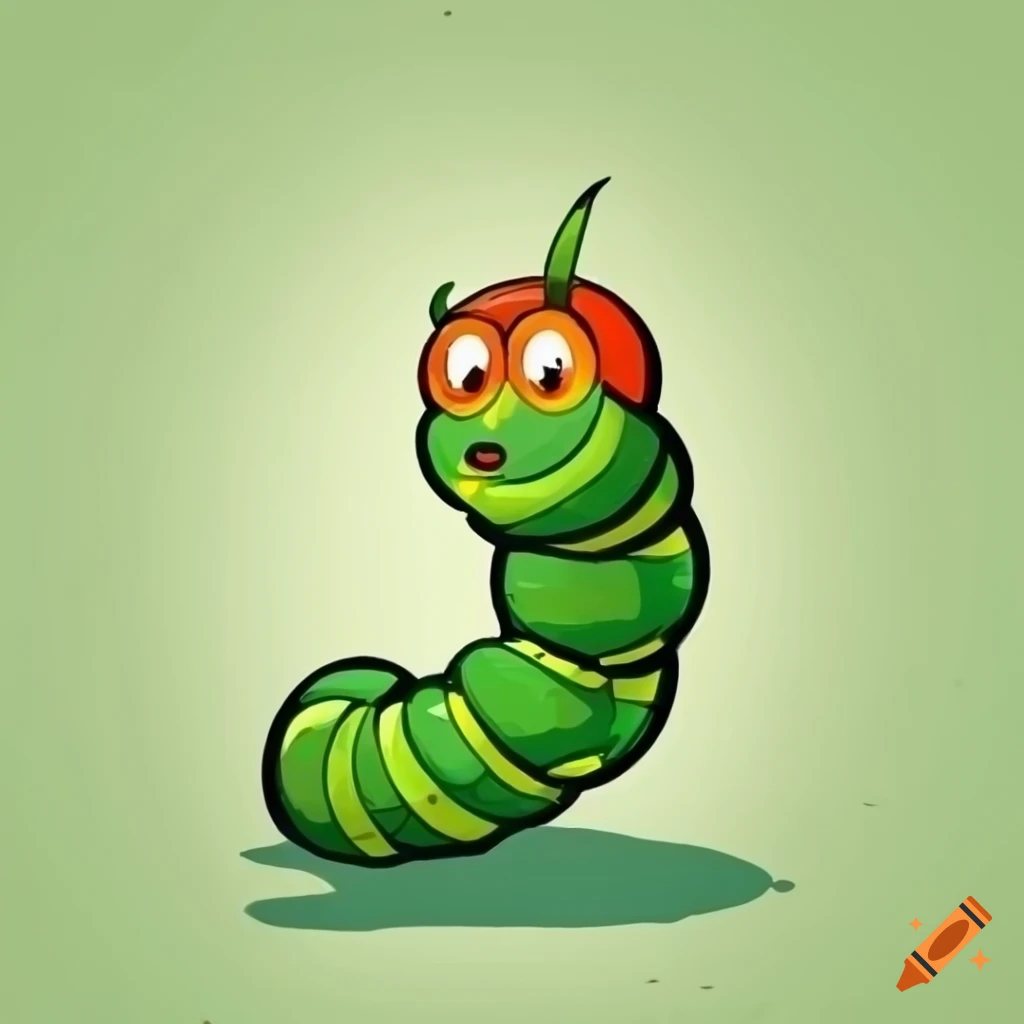 Cute cartoon caterpillar illustrations for tabletop game