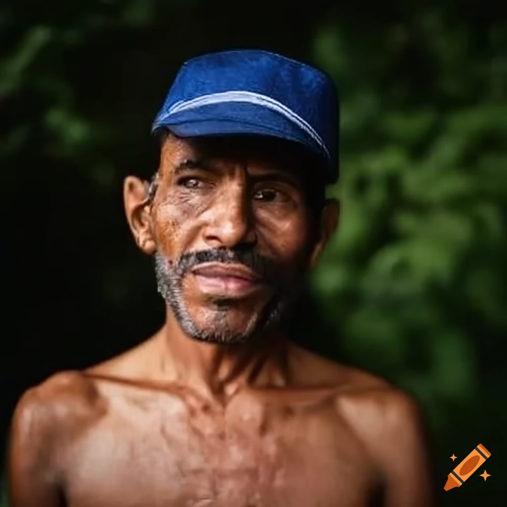 Man saluting with Venezuelan cap