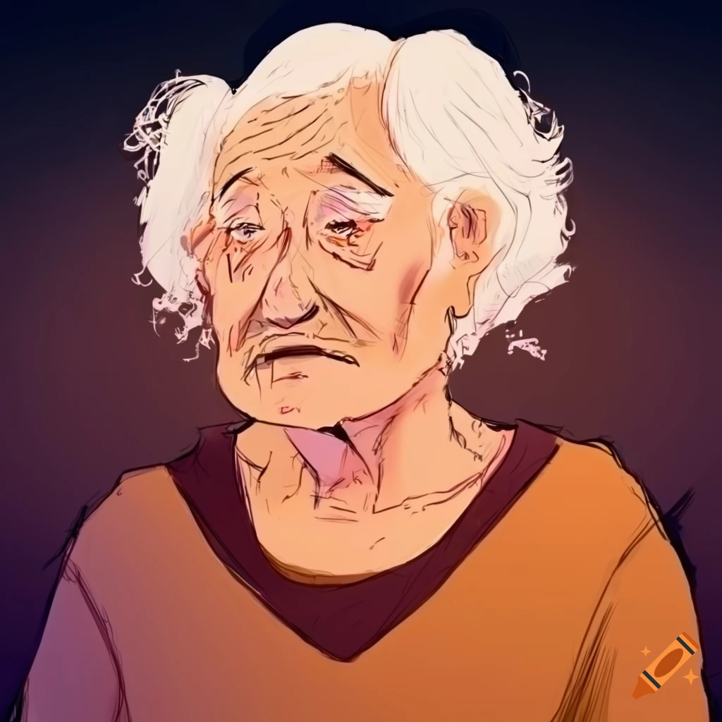Group of people avoiding an elderly man