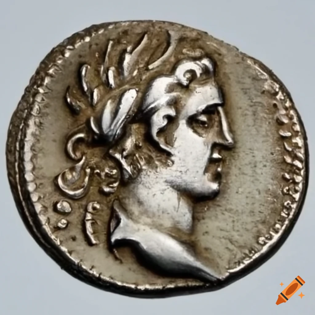 Ancient Roman coin depicting an ancient king