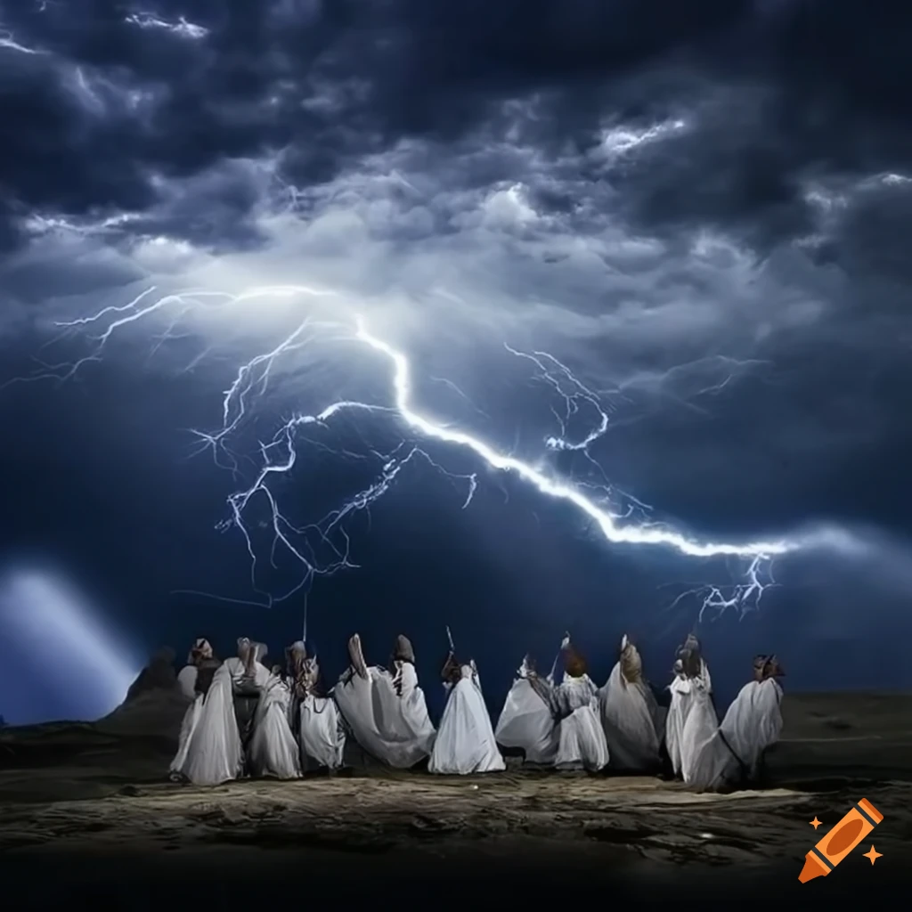 Jesus calming a storm