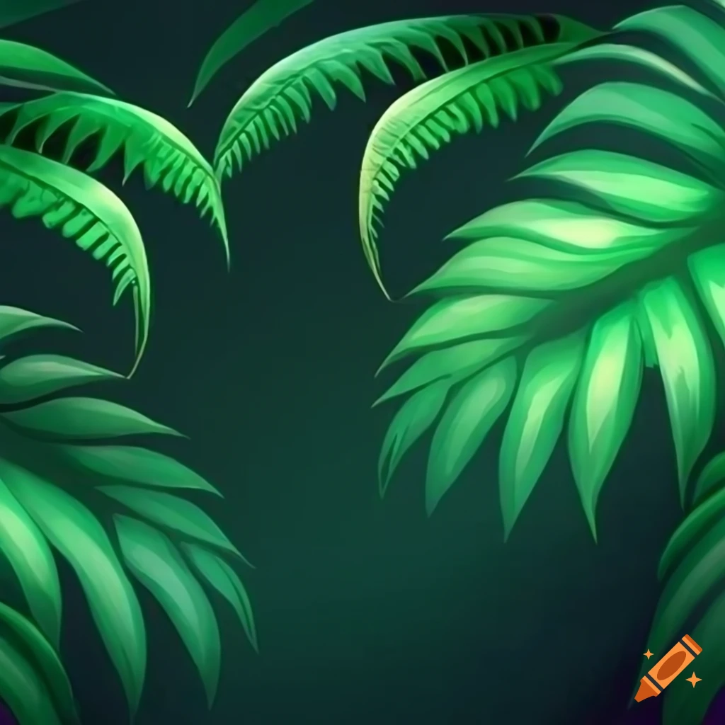 Jungle leaves background poster for event in 9:16 ratio