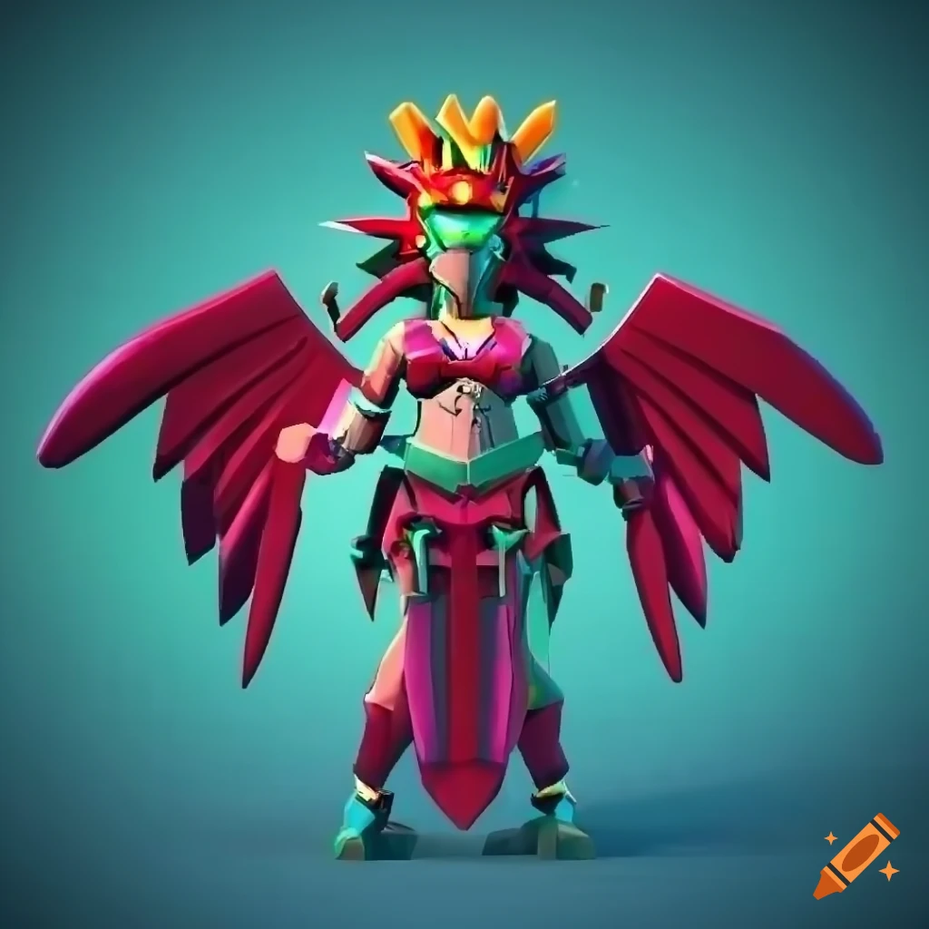 Stylized Aztec Valkyrie Mecha