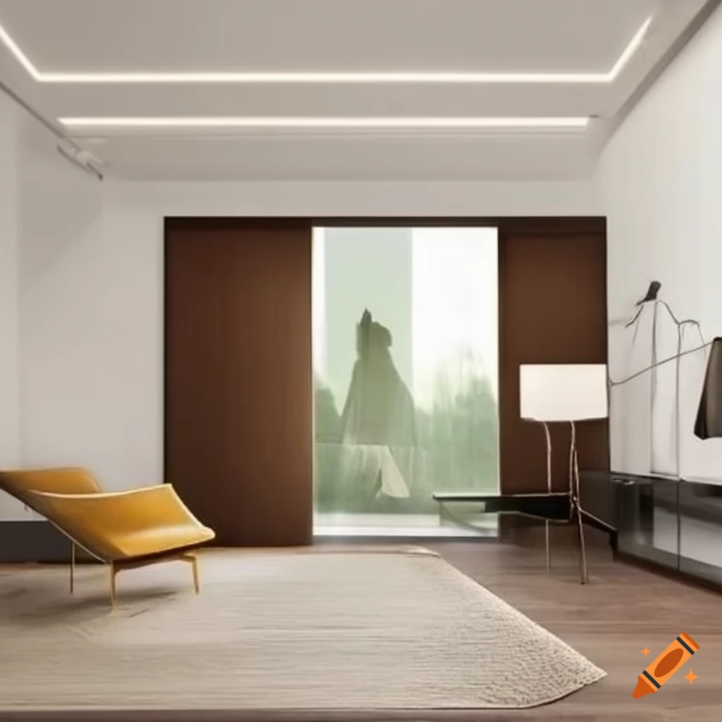 Modern room with acoustic design