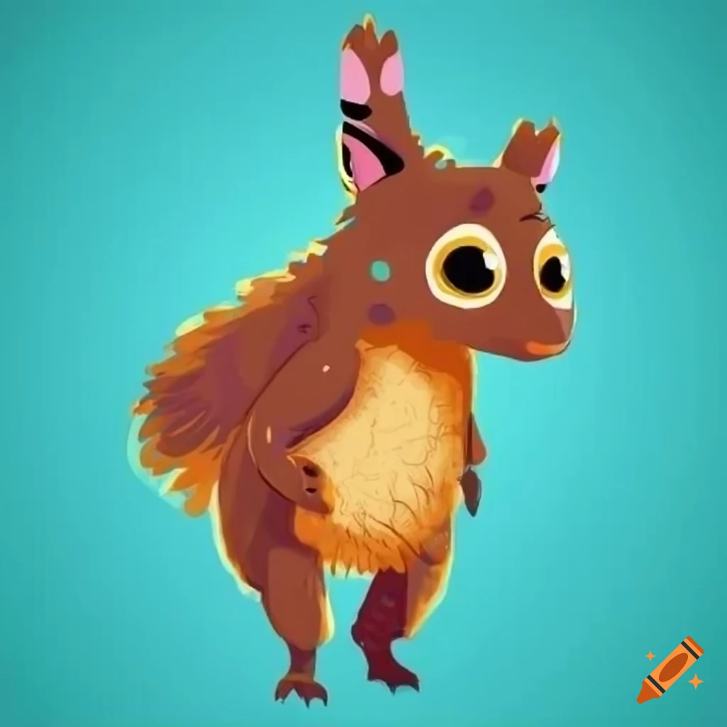 Charming and innocent animal character illustration in Aaron Trevor style