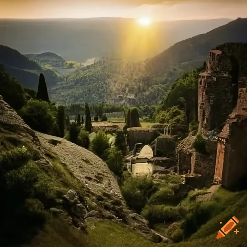 Landscape of Campania in Italy during the Roman Republic era