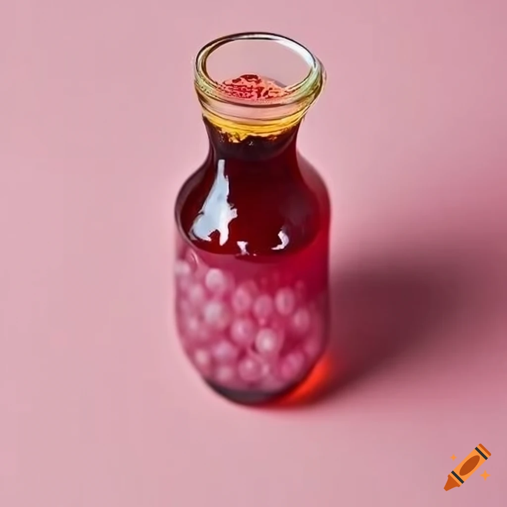 Elegant pearl-infused jam bottle