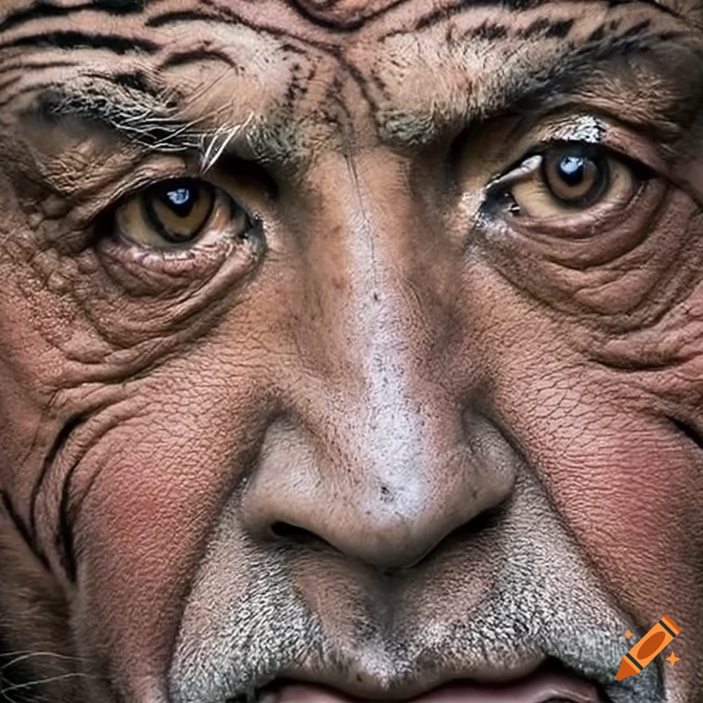 Sylvester Stallone reflected in a tiger's eye
