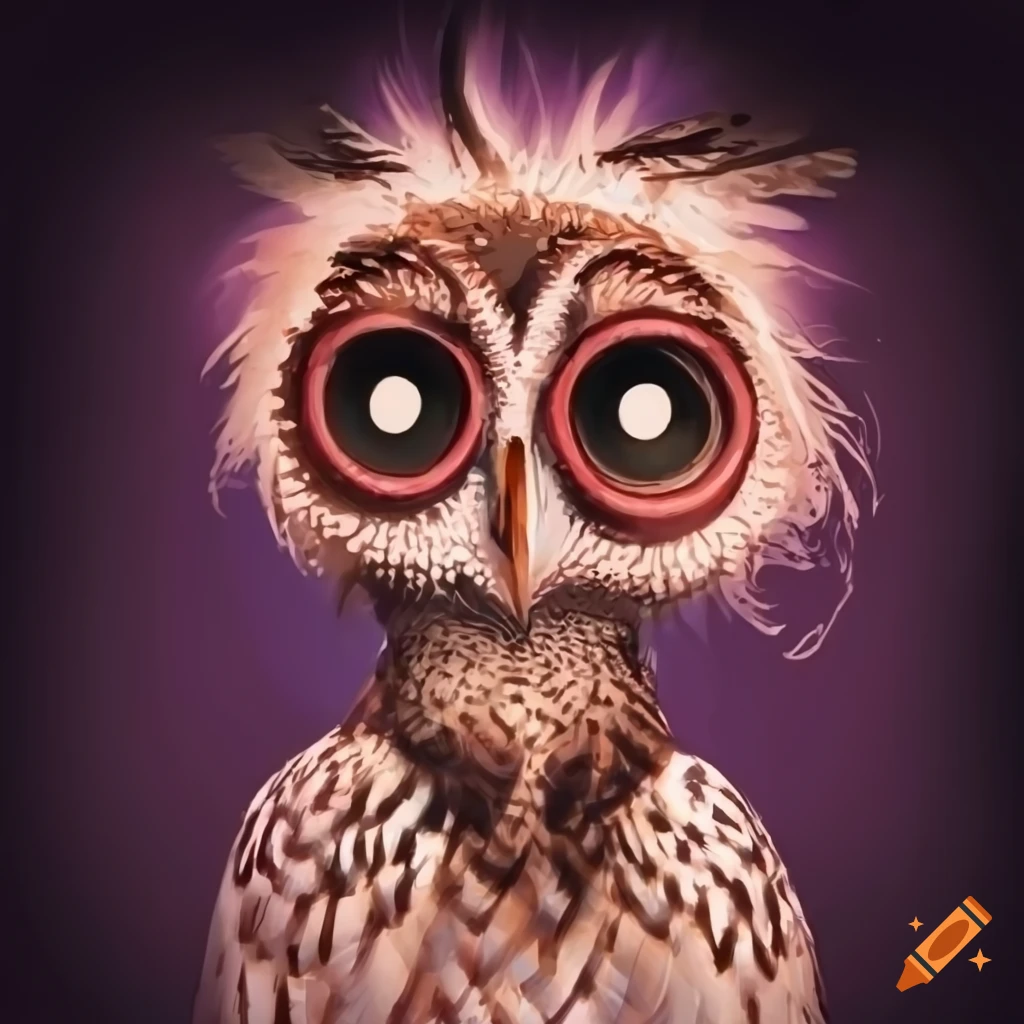 Owl in Tim Burton style