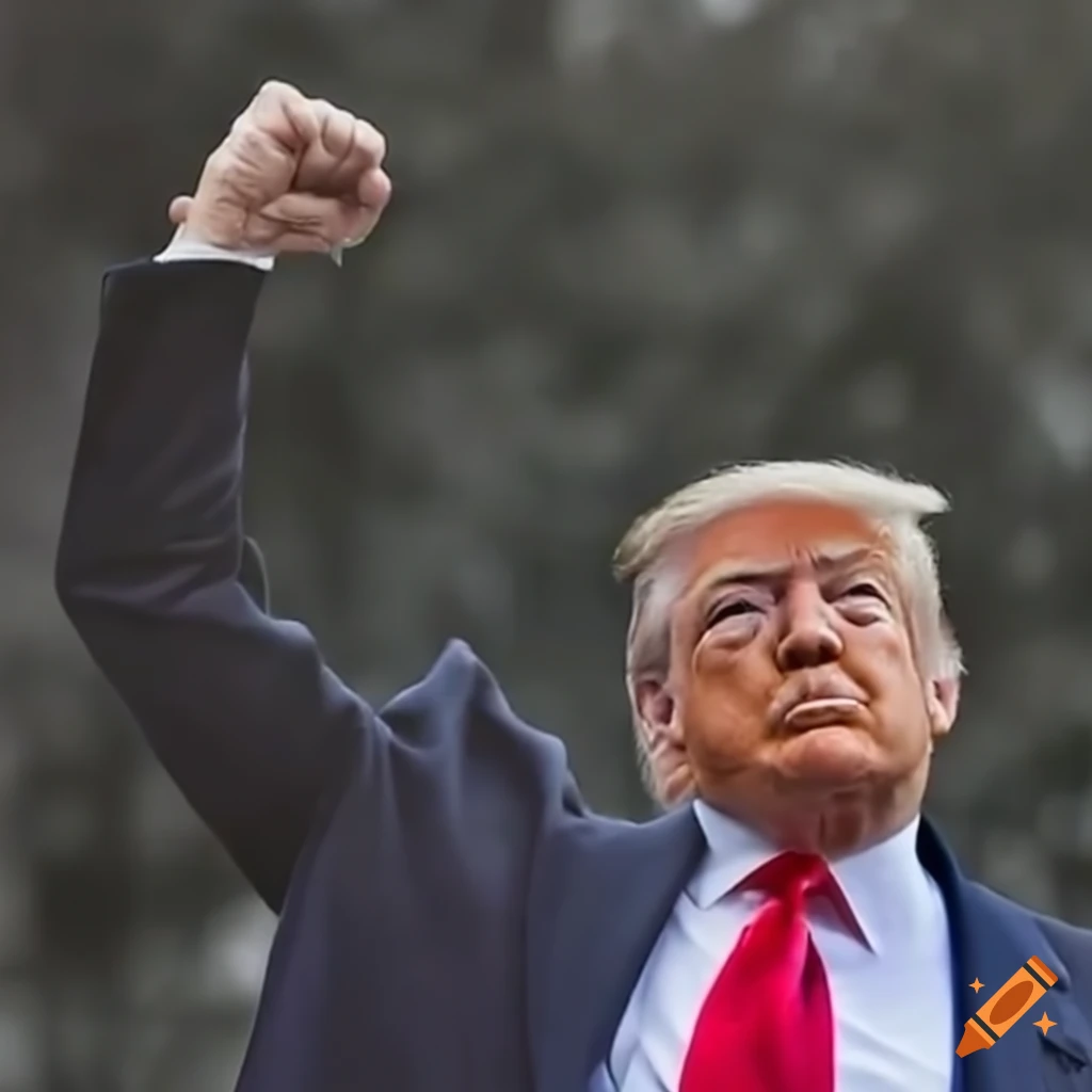 Empowering gesture with raised fist