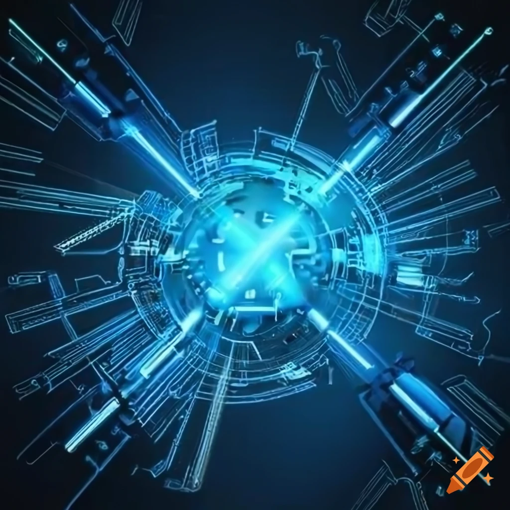 Blue technology image