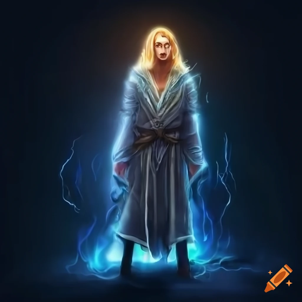 Male elven wizard casting elemental magic in a mesmerizing display