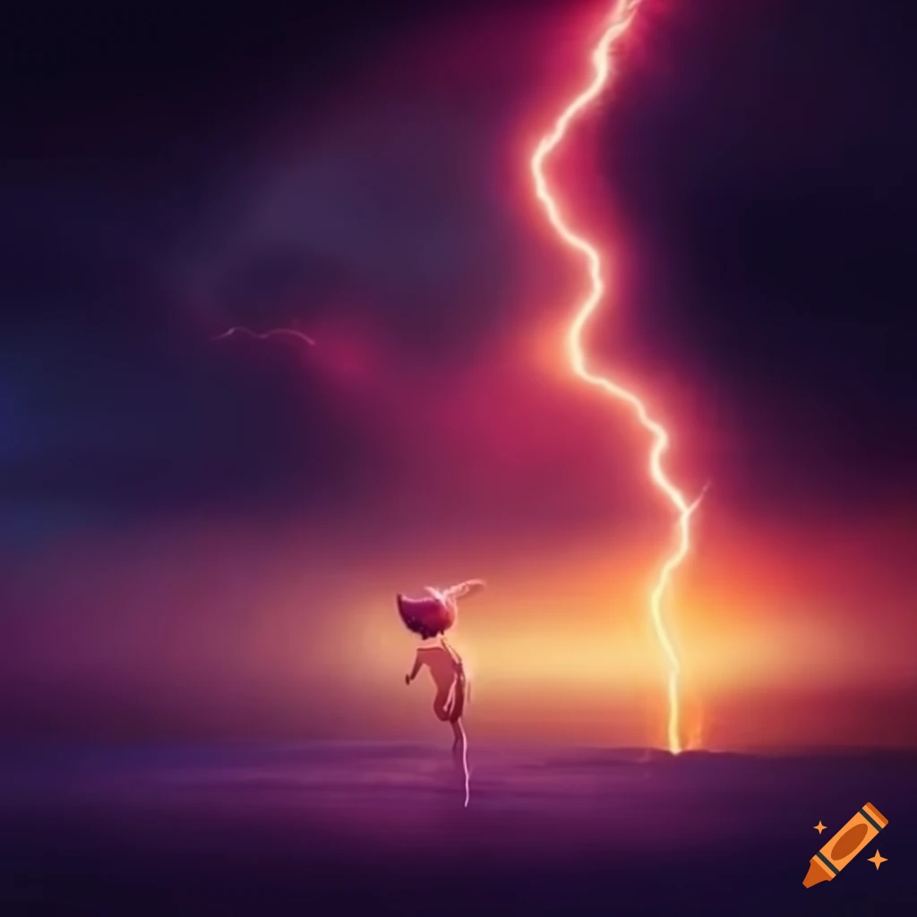 Lightning bolt with Tim Burton style