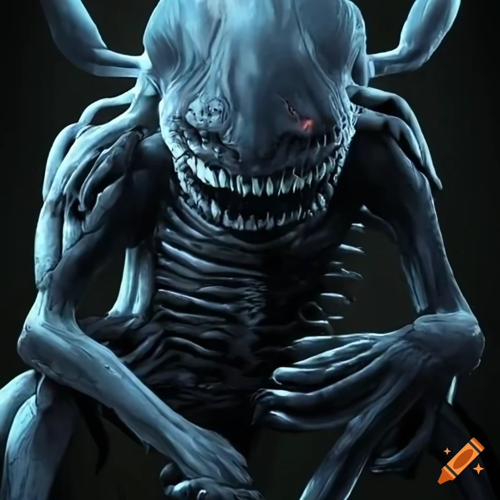 Creative fusion of Pikachu and Xenomorph characters