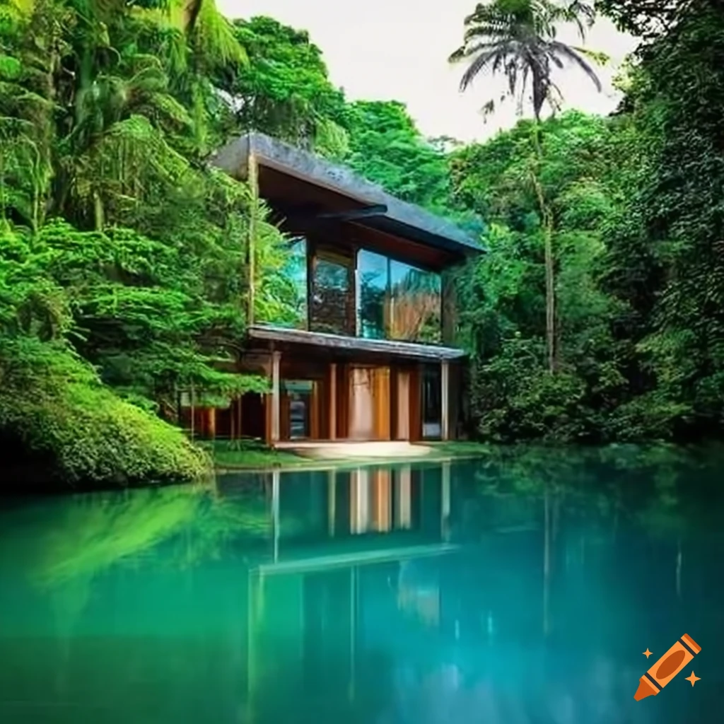 Villa nestled deep in the rainforest