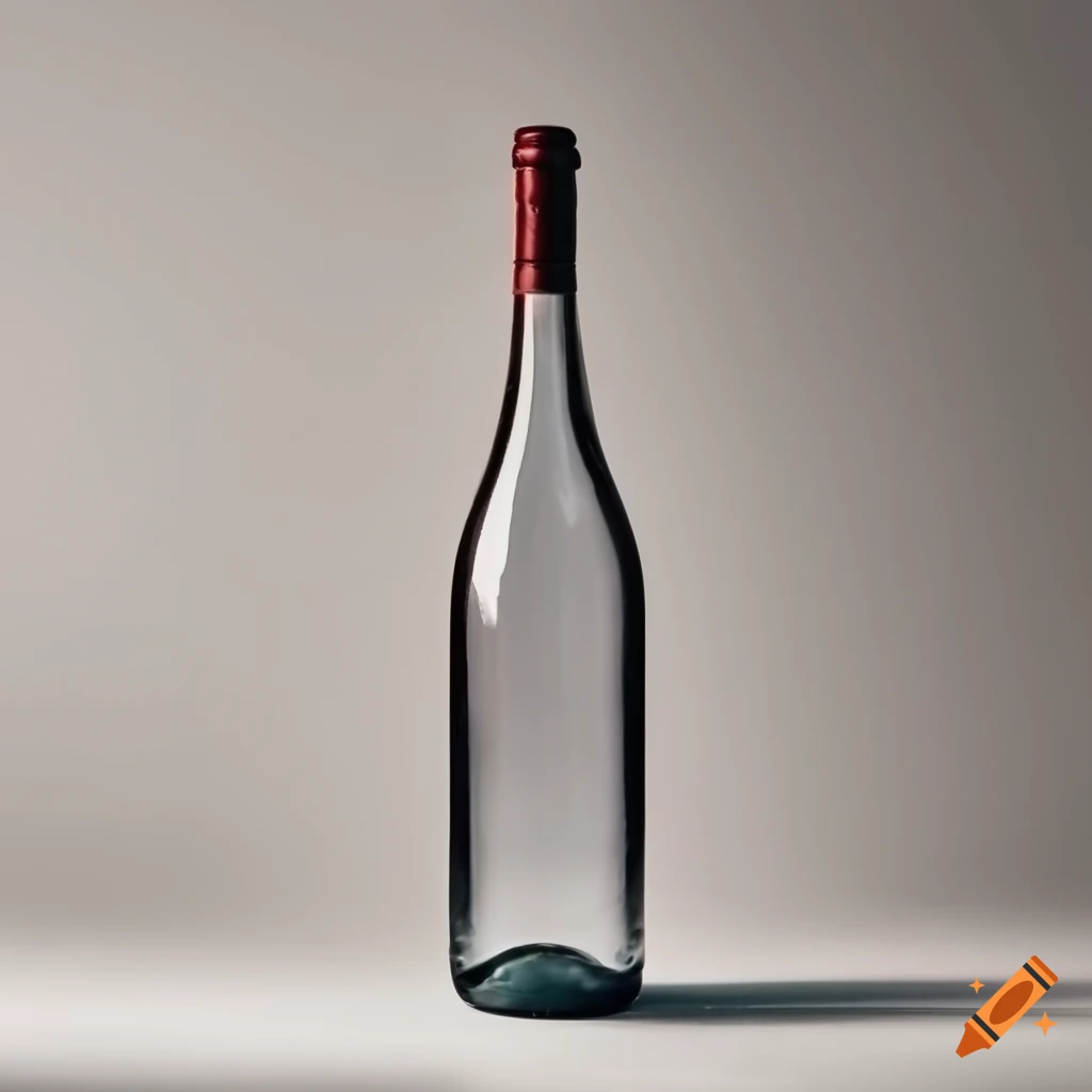 Vintage clear wine bottle