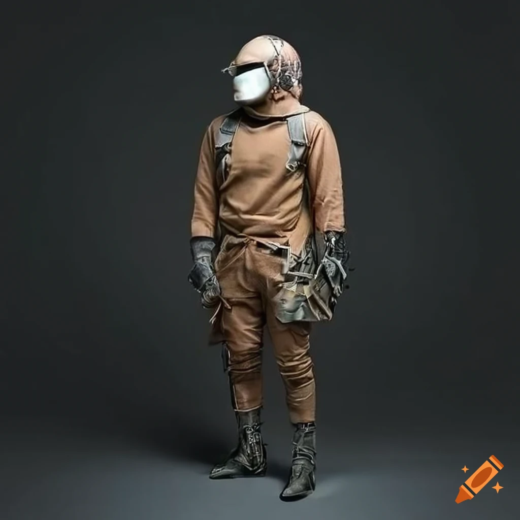 Dieselpunk apocalyptic pilot outfit