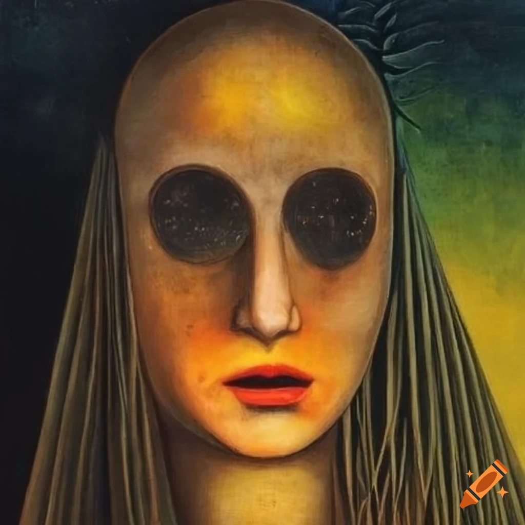 Nonbinary human looking through Celestial veil in Science Fiction pulp magazine cover