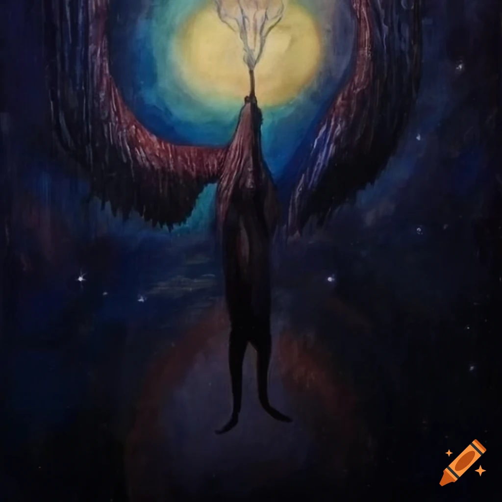 Surrealist painting depicting Carlos Castaneda and Don Juan Matus with Tapio