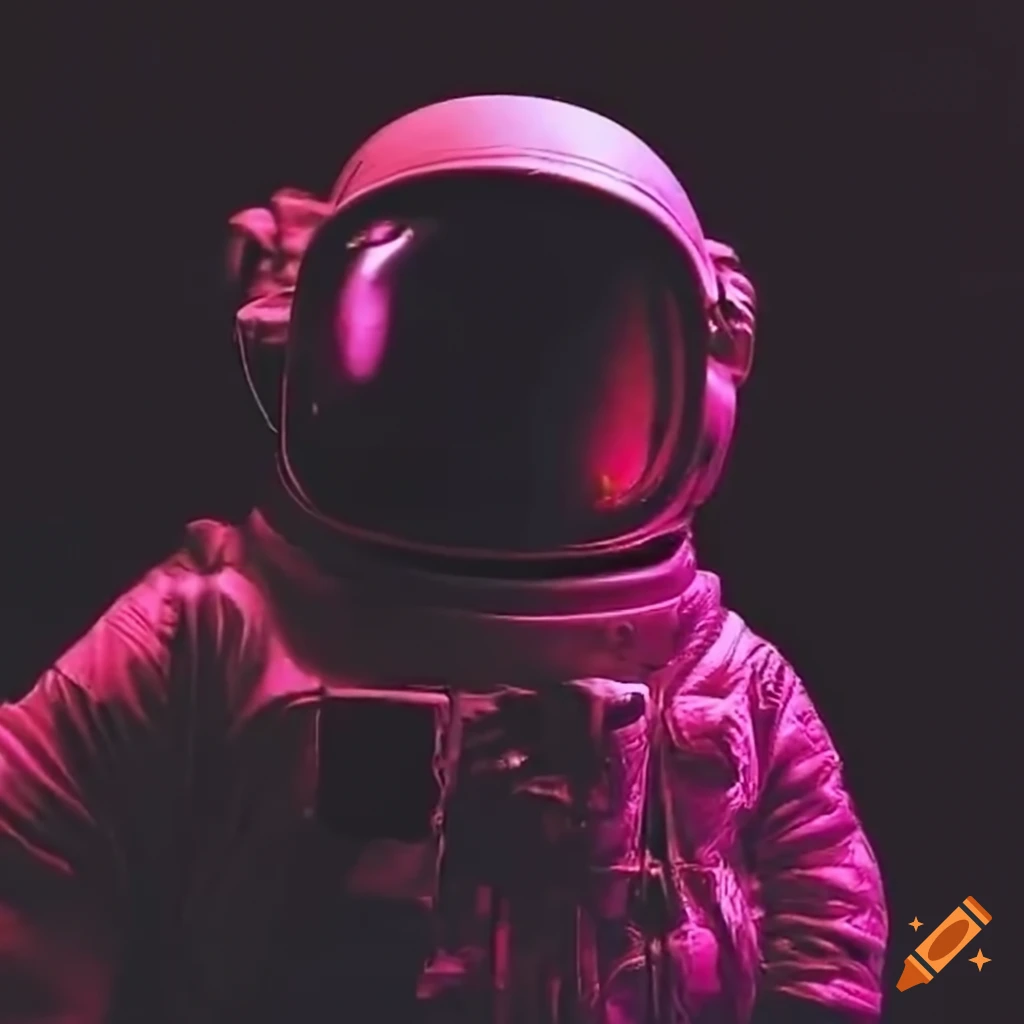 Astronaut dancing at a rave during the 90s
