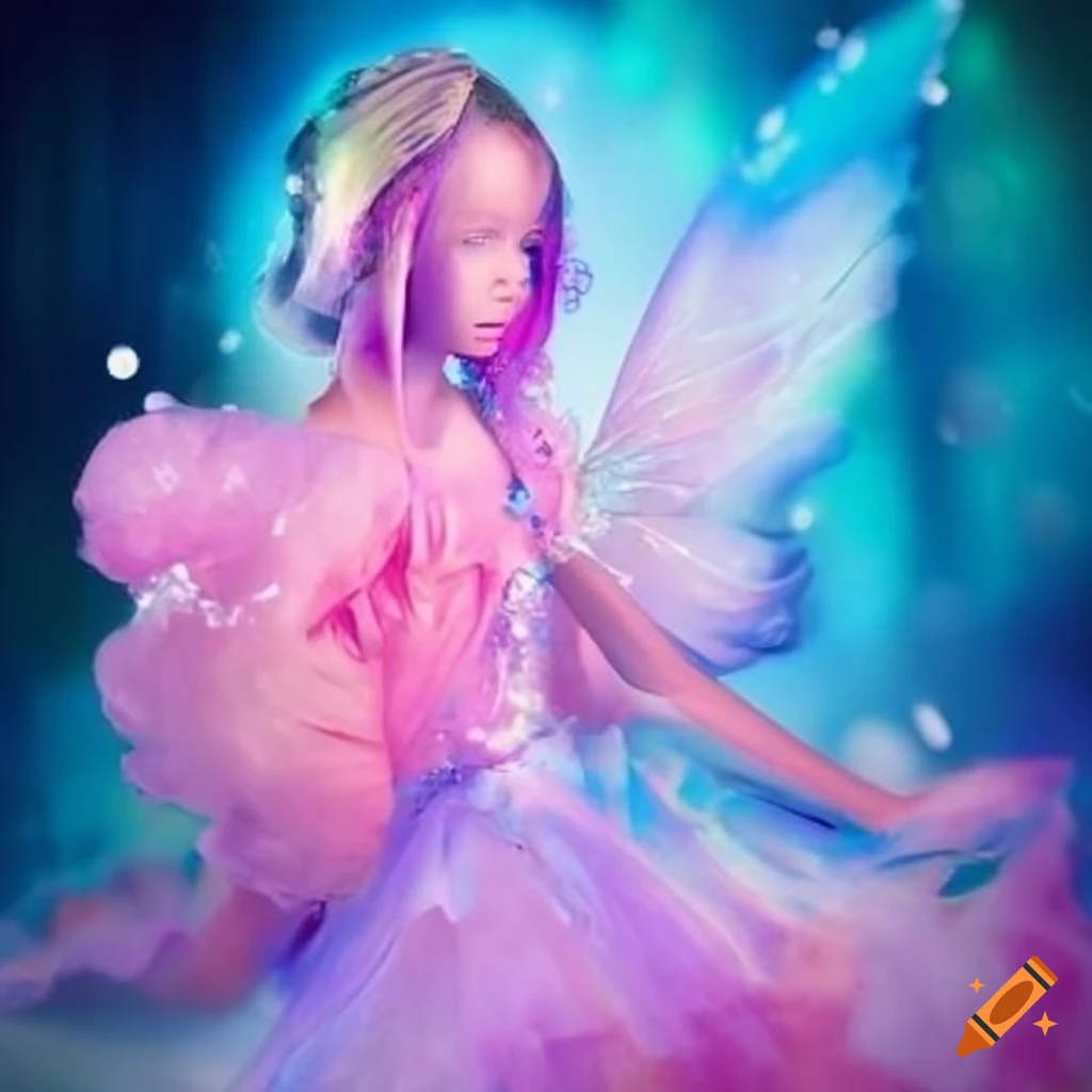 Cotton candy iridescent fairy