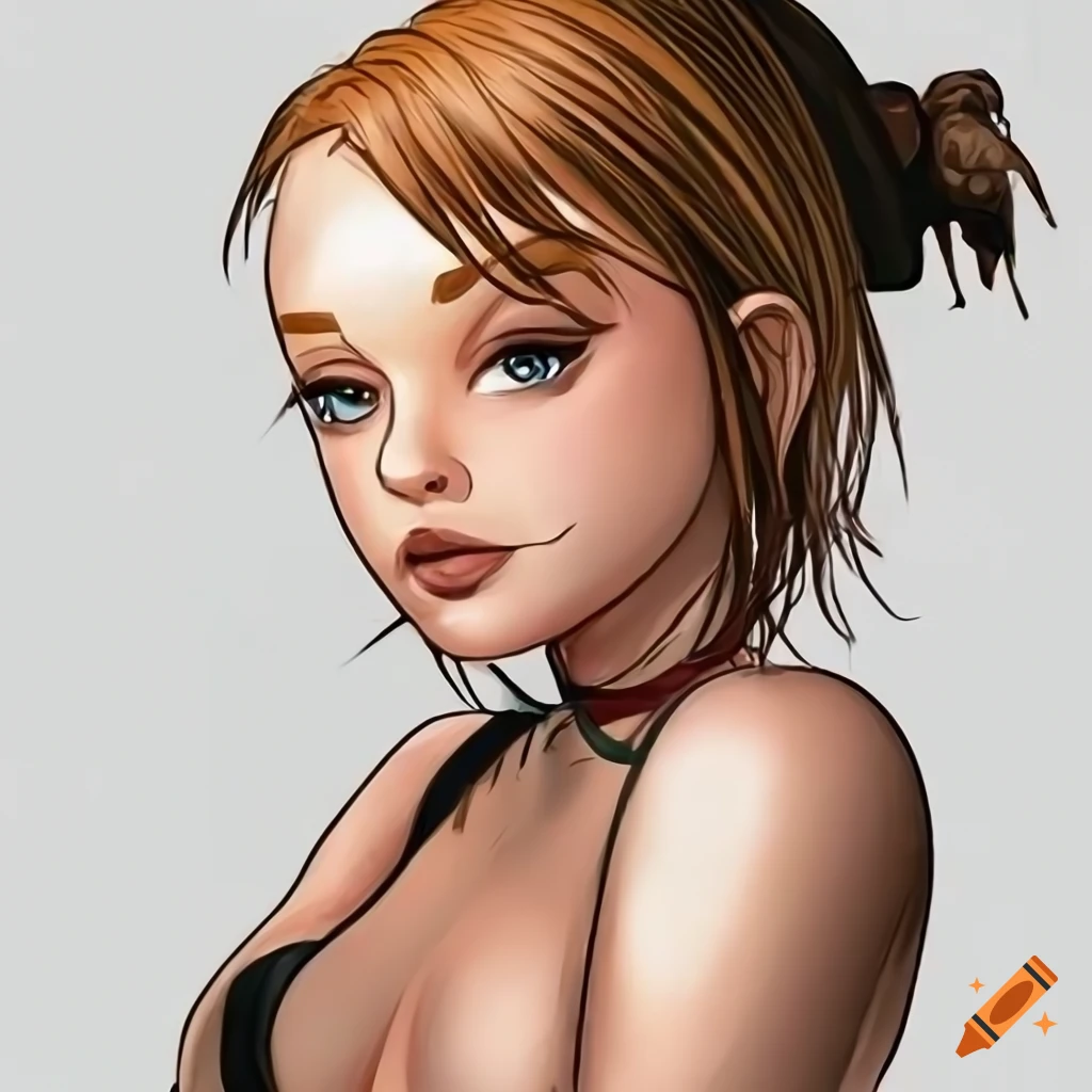 German female avatar cartoon art