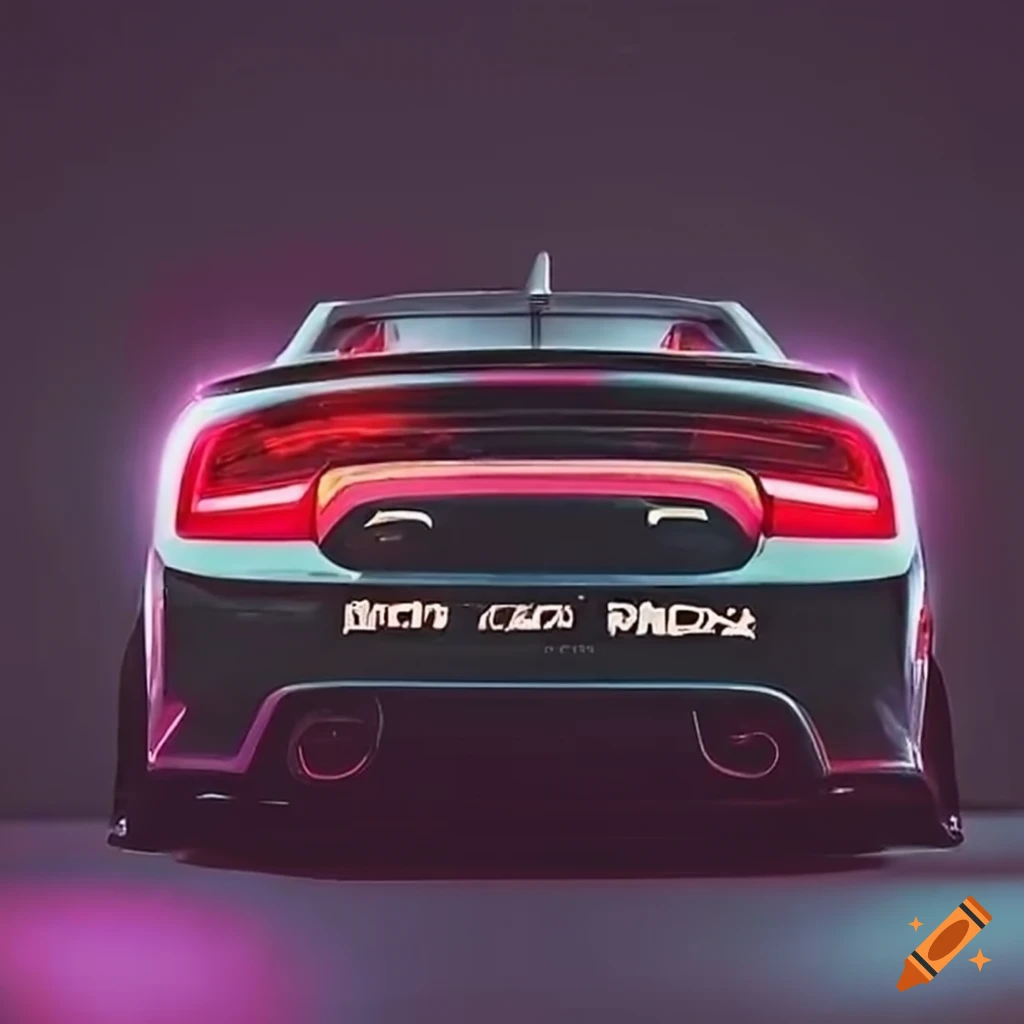 Dodge Charger drifting with prominent tail lights