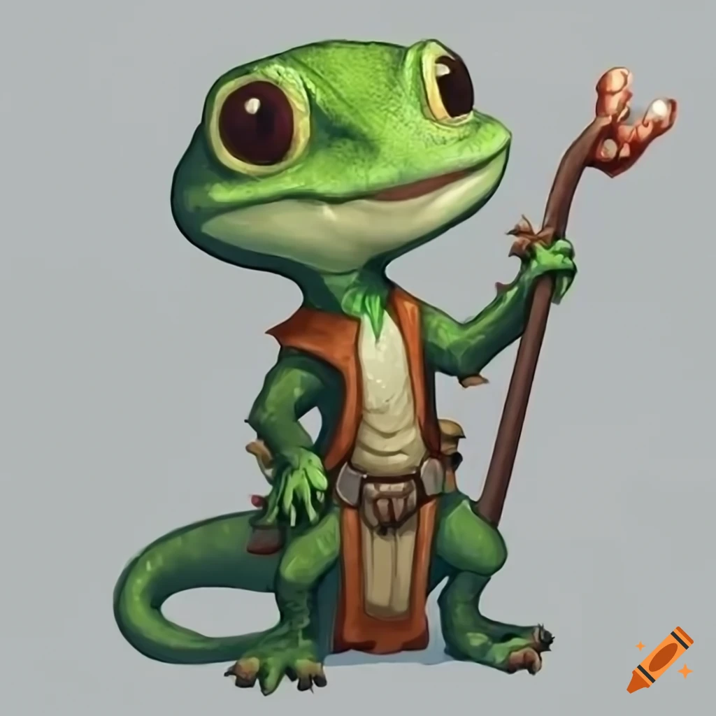 Geico gecko wizard DND character