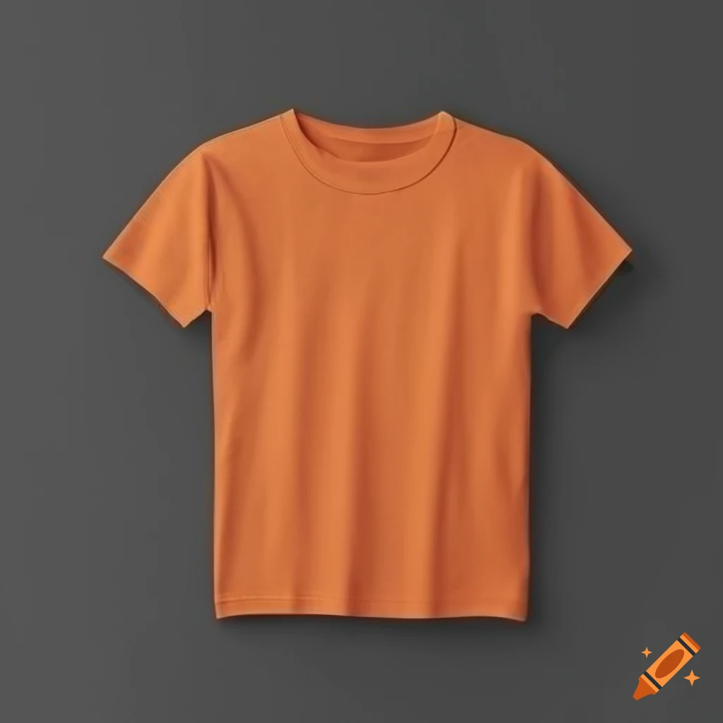 Stylish orange t-shirt design mockup