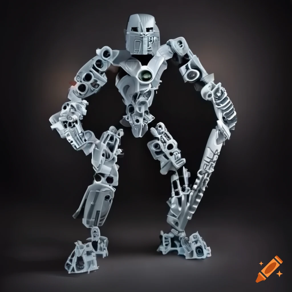 Lego Bionicle Toa under professional studio lighting