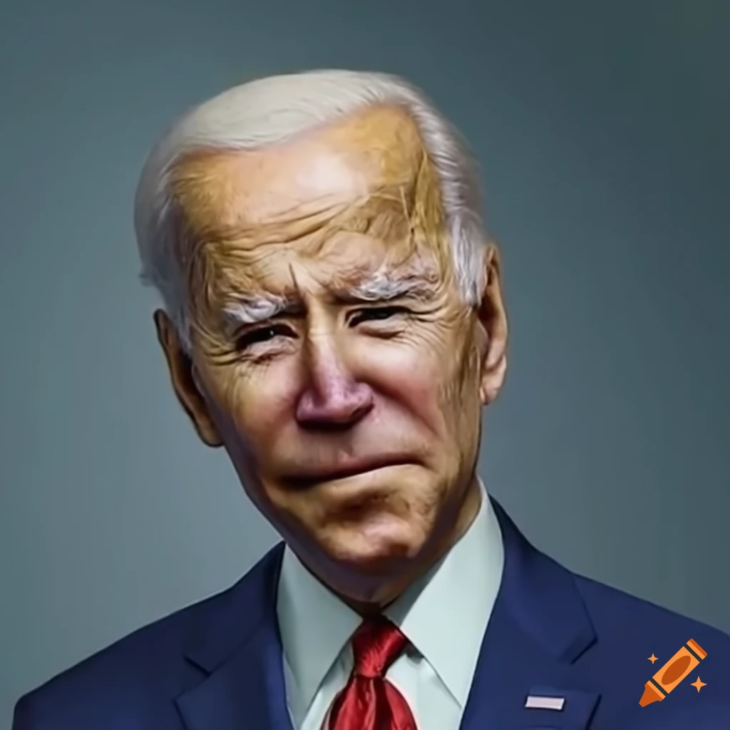 Photo of combined features showing President Joe Biden and a confused grumpy old man