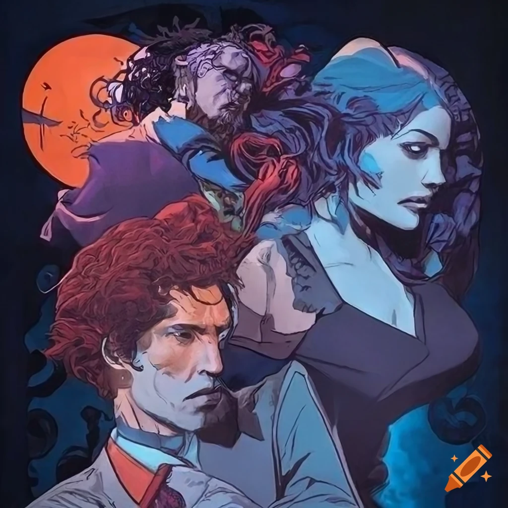 Villain from Batman in a travel poster homage to 'Cowboy Bebop'