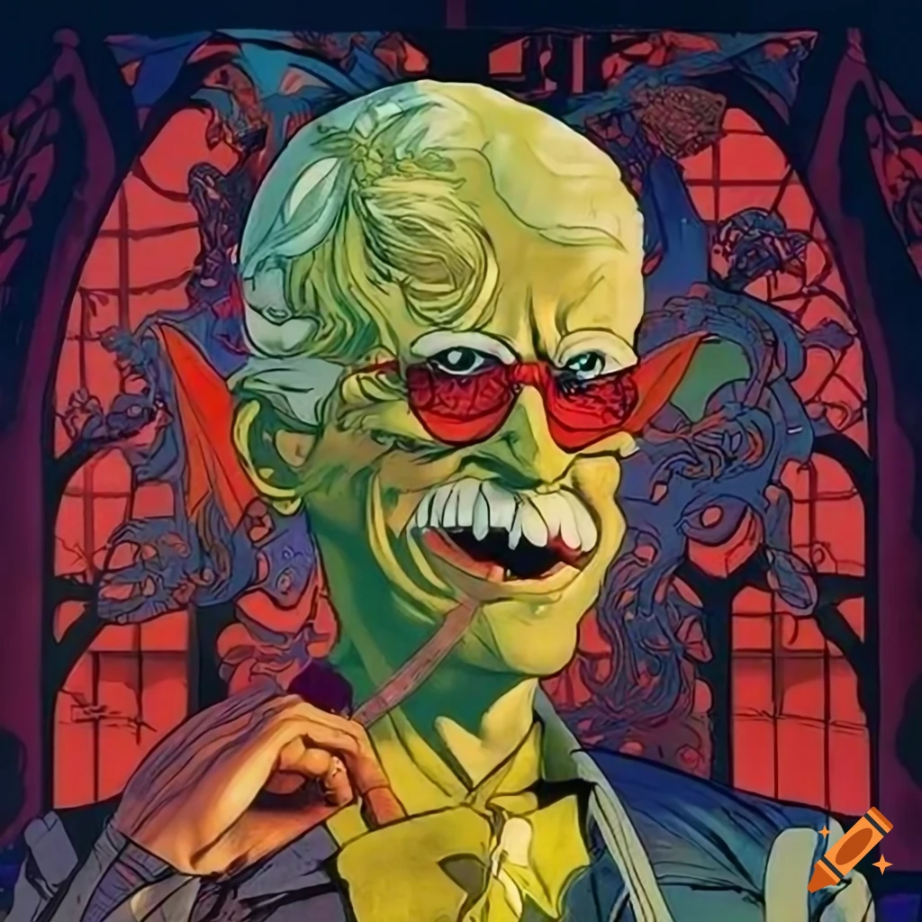 Villain from Batman meets SpongeBob SquarePants in a unique art style blend