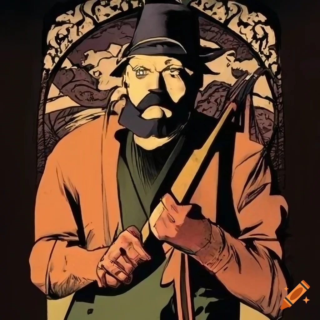 Lumberjack Villain homage to Zatoichi with a blend of artistic styles