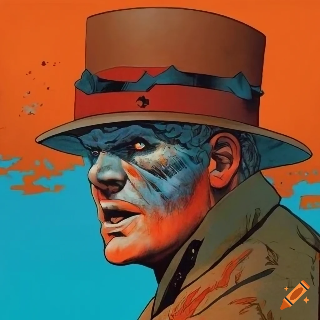Lumberjack Villain from Batman travel poster homage to Zatoichi with various art styles