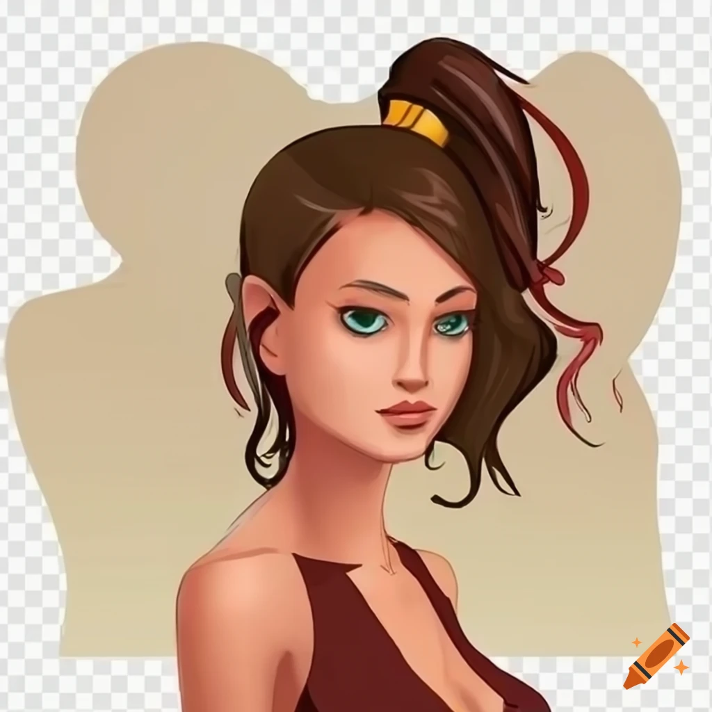 German female avatar cartoon art